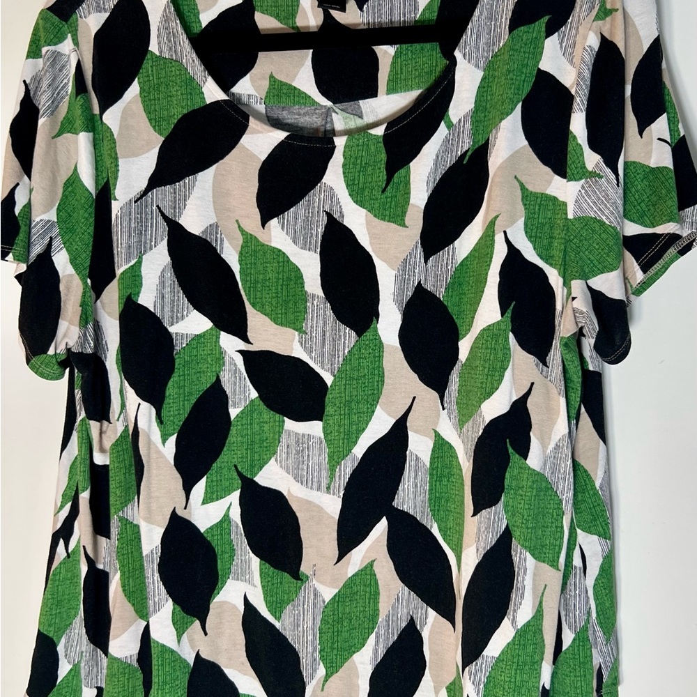 Alfani Green Black and Tan, Relaxed Short Sleeve T-Shirt